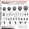Service Caster 6'' Gray Poly Swivel 7/16'' Grip Ring Stem Caster Set with Brake, 4PK SCC-GR20S614-PPUB-PLB-716138-4 - alternate 4